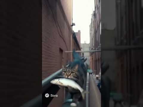 ALMOST Get Caught!! From the Police #funny #Shorts #cat