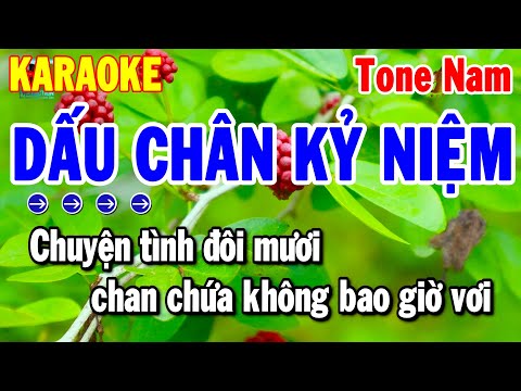 Karaoke Dấu Chân Kỷ Niệm Tone Nam Nhạc Sống Dễ Hát 2025 | Thanh Hải