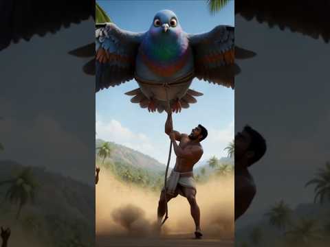 A agent pigeon caught by the villagers😔😱#shorts #aishorts #utsabaistoryworld #foryou