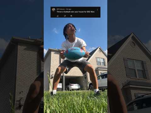 Can I throw a football over my house? #shorts