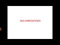 Amplifier Types and Characteristics