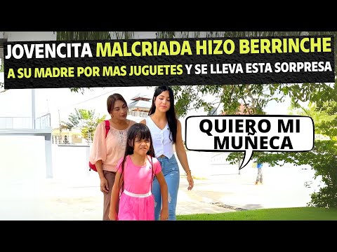 Jovencita malcriada hizo berrinche a su madre por mas juguetes y se lleva esta sorpresa.