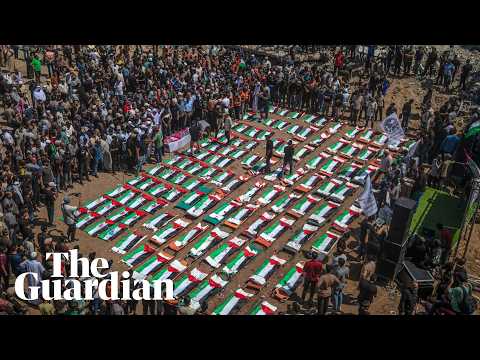 Mourners hold funeral for 112 people killed in 2023 by Israeli strike in Gaza