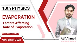 Evaporation class 10 nbf || 10th physics || new book 2025 || Factors affecting rate of evaporation