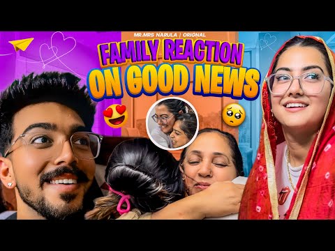 FAMILY REACTION ON GOOD NEWS 😍👩‍🍼 | TEJ CELEBRATION 🎊 😍| MR MRS NARULA
