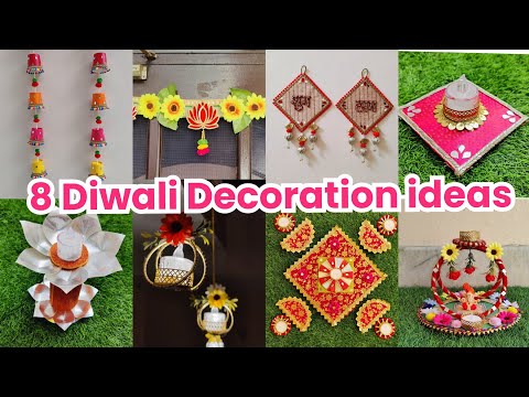 8 Diwali Decoration Ideas/Low Budget Diwali Crafts #diwalidiy #diwali2024 #diwalidecor