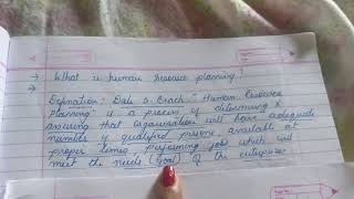 Human resource planning