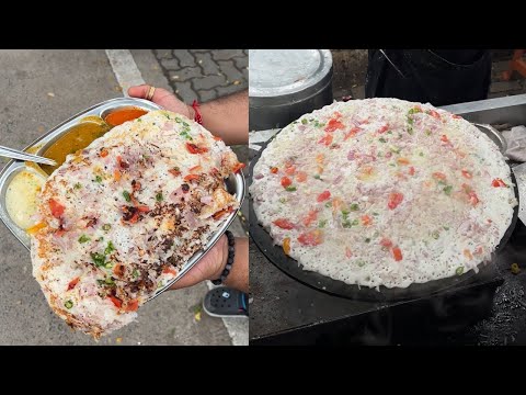 😱दुनिया का सबसे बड़ा Masala Uttapam😍Nagpurstreetfood🔥#youtubevideo #streetfood #food #southindian