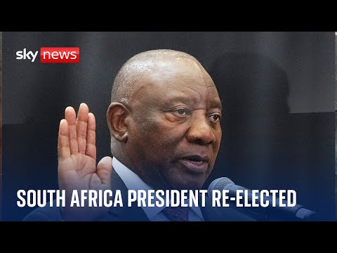 South Africa's President Cyril Ramaphosa re-elected for second term after coalition deal
