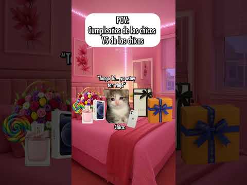 Cumpleaños de los chicos VS de las chicas 🐱 #gatitoslindos #storytime