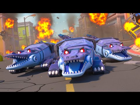 Oh no! Crocodile Truck evil clones around the city! Rescue Squad to the rescue!|Cars Rescue Team