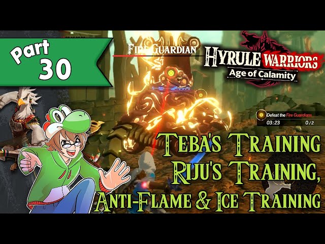 Hyrule Warriors: Age of Calamity Very Hard walkthrough Part 30 - Teba & Riju Training!