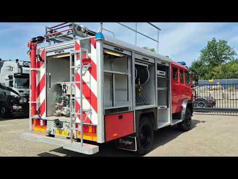 Mercedes-Benz 1124 AF 4x4 Dubbelcab 6Cil - 8 Pers - Ziegler TS - Tankautospuit  TS09 LD2.800 HD265 T2.000 S40 - 04/2026 APK | Vrachtwagens | Brandweerwagen