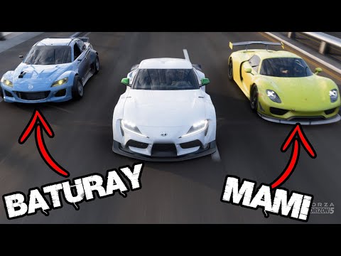 ARABALARIMIZI KAPIŞTIRDIK - MERVAN vs BATURAY vs MAMİ (Forza Horizon 5)
