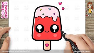 How to Draw Cute Ice Cream Easy for Kids and Toddlers Step by Step