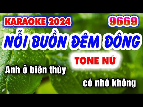 Karaoke NỖI BUỒN ĐÊM ĐÔNG Tone Nữ Nhạc Sống KLA | Karaoke 9669 Beat Chuẩn