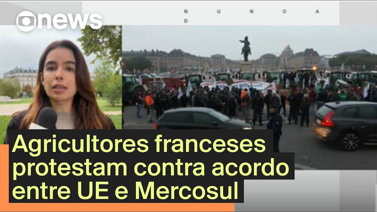 Agricultores franceses protestam contra acordo entre UE e Mercosul