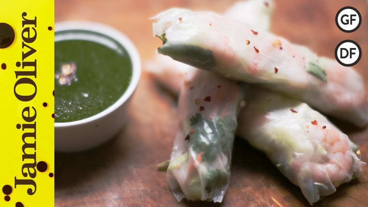 Prawn Spring Rolls & Sweet Chilli Sauce The Food Busker