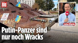 Kiew: Mahnmal des Schreckens zeigt zerstörte Fahrzeuge | BILD Lagezentrum VOR ORT