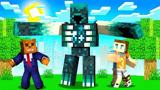 Running From A MONSTEROUS Warden In Minecraft!