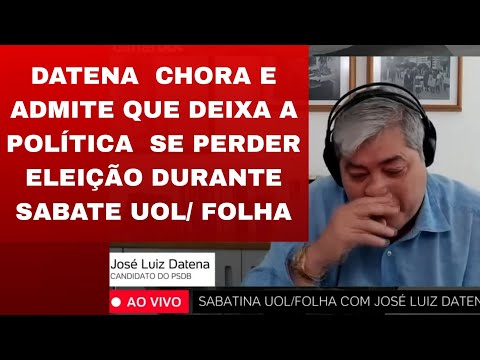 Em tom de despedida da política, Datena chora e diz ter ficado 'baqueado' após pesquisas