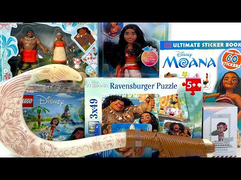 Disney Moana Collection Toys Unboxing Review ASMR | Maui's Magical Fish Hook Set Toy