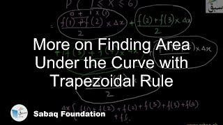 More on Finding Area Under the Curve with Trapezoidal Rule