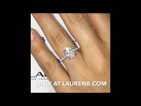 3 ct Oval Moissanite "Diamond Prong" Design