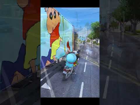 Shinchan😂 Container🎁 Stoled A Truck Driver😱 #dominator_yt  #gta5telugu #shorts #gta5shorts #shinchan