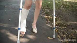 SLWC - Blond girl crutching