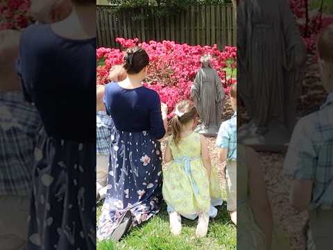 May crowning for All #catholicmom #catholic #maycrowning