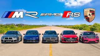 Кто победит в заезде: новый BMW M2, GT4 RS, A45, RS3 или же Golf R?
