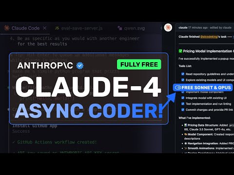 Claude 4 ASYNC Coder + Cline, Roo, Kilo + Free $100 Credits: RIP Codex & Jules! This is INSANE!