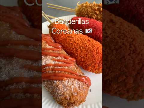 Banderillas COREANAS 🇰🇷#shorts #comidacoreana #corndog #banderillas