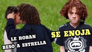LUCAS LE ROBA BESO A ESTRELLA,  RIZOS SE PONE SELOSO Y ENOJADO 