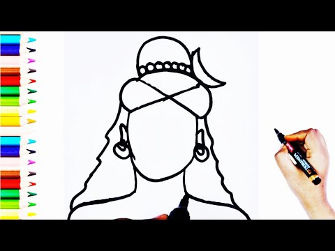 How to Draw Lord Shiva Face (Hinduism) Step by Step |  DrawingTutorials101.com