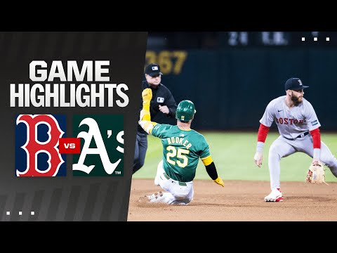 Red Sox vs. A's Game Highlights (4/2/24) | MLB Highlights video clip