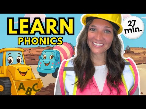 Learn ABC PHONICS for Kids | Learning Videos for Preschoolers | Construction | Learn ALPHABET Sounds