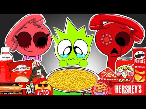 Incredibox Sprunki - Tele Family and Versions Food Mukbang Mukbang Animation | ASMR