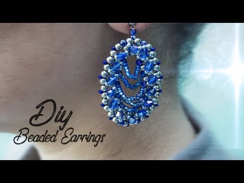 (DIY) Earrings |  How to make Earrings | Beaded Earrings
