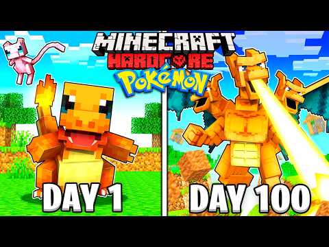 I Survived 100 Days as a POKEMON in Minecraft [Full Movie]