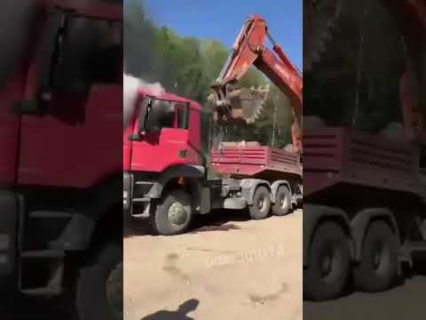 Что могли то сделали🤷‍♂️ #спецтехника #automobile #экскаваторщики #чп