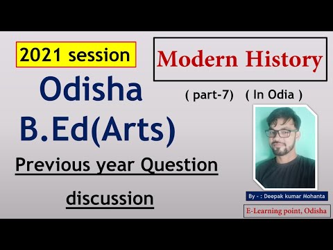 B.Ed. (Arts)/ Modern History/ Previous year Question (part-7)