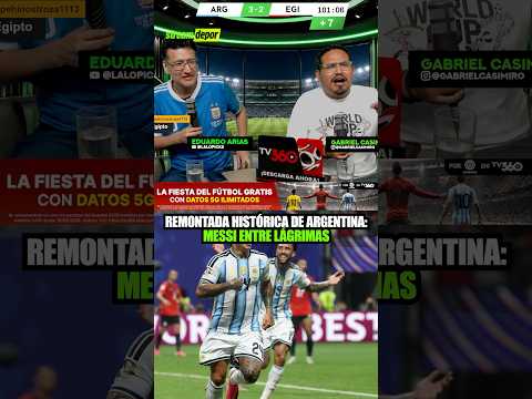 REMONTADA HISTÓRICA | ARGENTINA 3-2 EGIPTO | STREAM DEPOR | MUNDIAL 2026