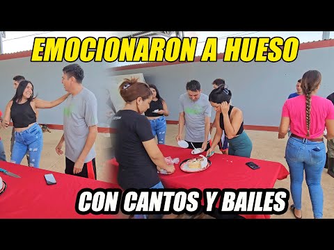 Le bailan y le cantan a Hueso a la hora de partir el pastel.