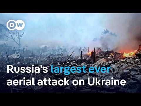 Russia's largest aerial attack on Ukraine kills 12 people | DW News