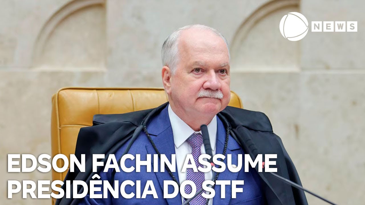 Edson Fachin assume a presidência do STF nesta segunda feira 29