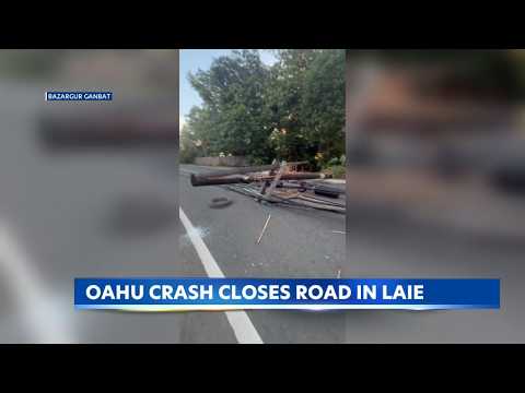 Several Oahu crashes cause power outages and road closures