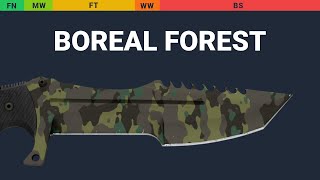 Huntsman Knife Boreal Forest Wear Preview