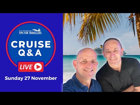 Live Cruise Q&A Hour. Saturday 26 November 2022. 5pm UK / 12 Noon EST/ 9am PST